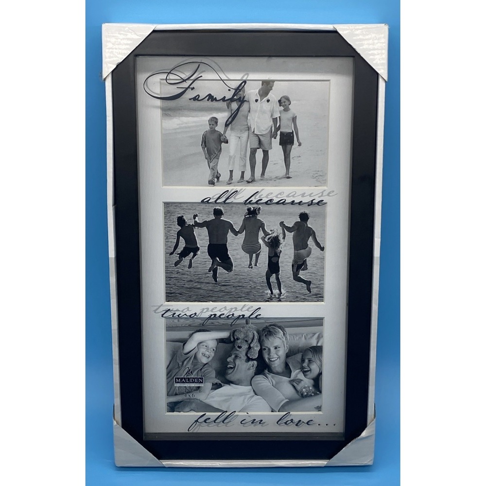 Malden‎ International Designs NEW FRAME , (3) 4x6 Photo Frame Family...